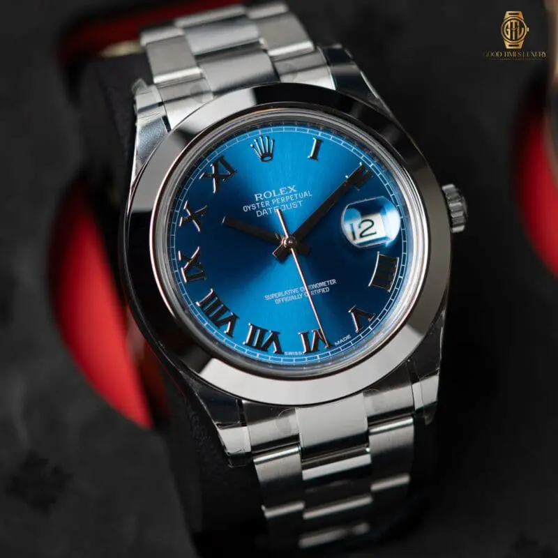 2015 Rolex Datejust 41mm Blue Roman Dial Ref.116300