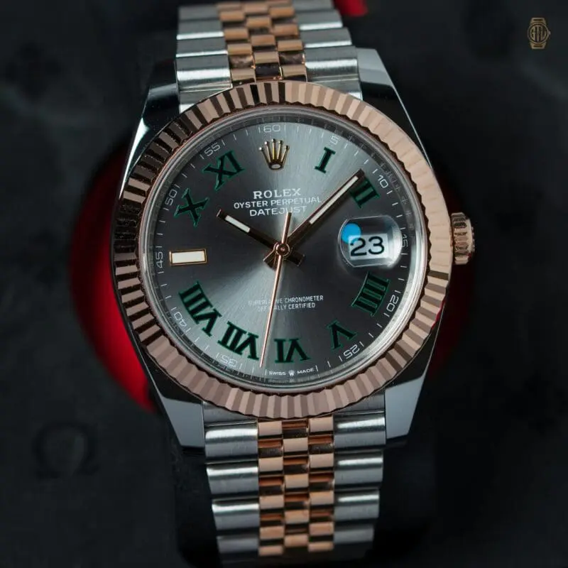 2023 Rolex Datejust 41mm 'Wimbledon' 18K Rose Gold/Steel Jubilee Bracelet 126331