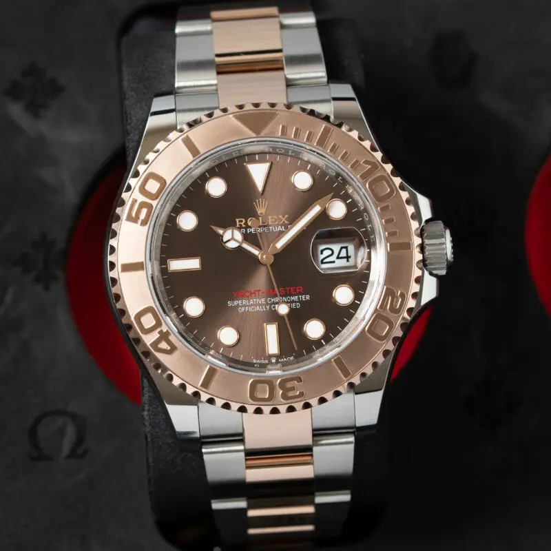 Rolex Yacht-Master luxury sports watch photographed on bracelet