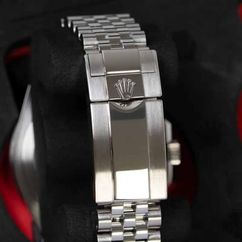 Rolex Jubilee bracelet clasp and buckle photographed in detail