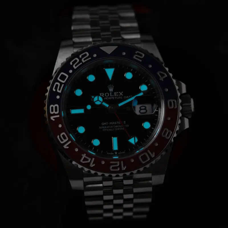 Rolex GMT-Master II Pepsi bezel stainless steel new model on Oyster bracelet