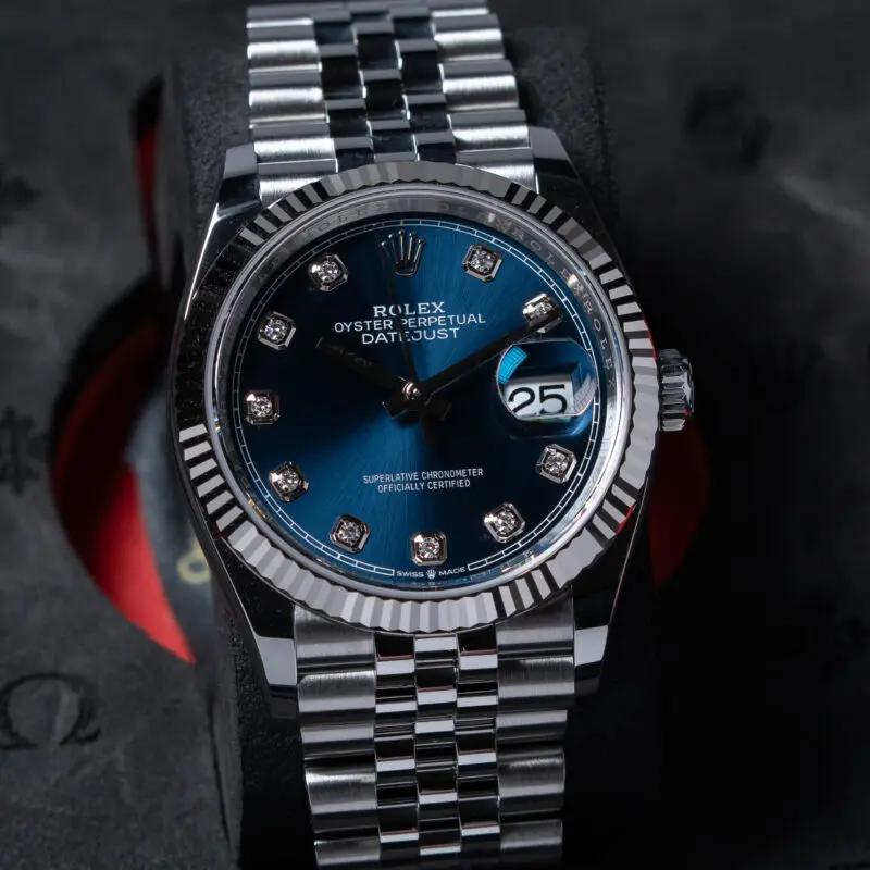 Home 3 2026 Rolex Datejust 36mm Blue Diamond Dial Jubilee Bracelet