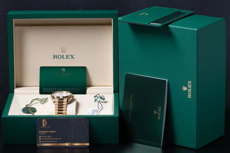 2026 Rolex Day-Date 40mm White Roman Dial Yellow Gold