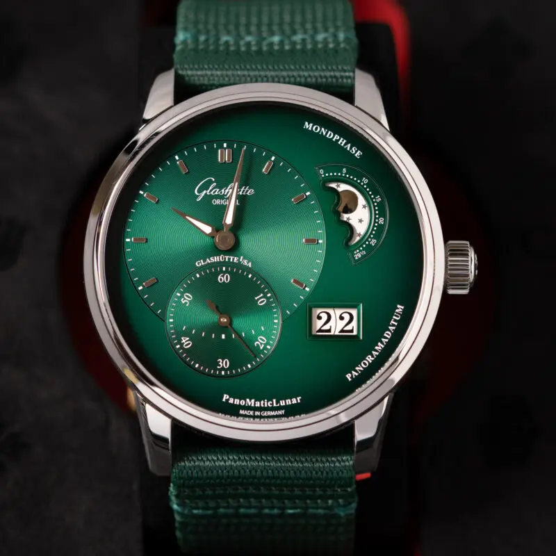 2021 Glashutte Panomatic Lunar Green Dial, Ref. 1–90–02–13–32-62