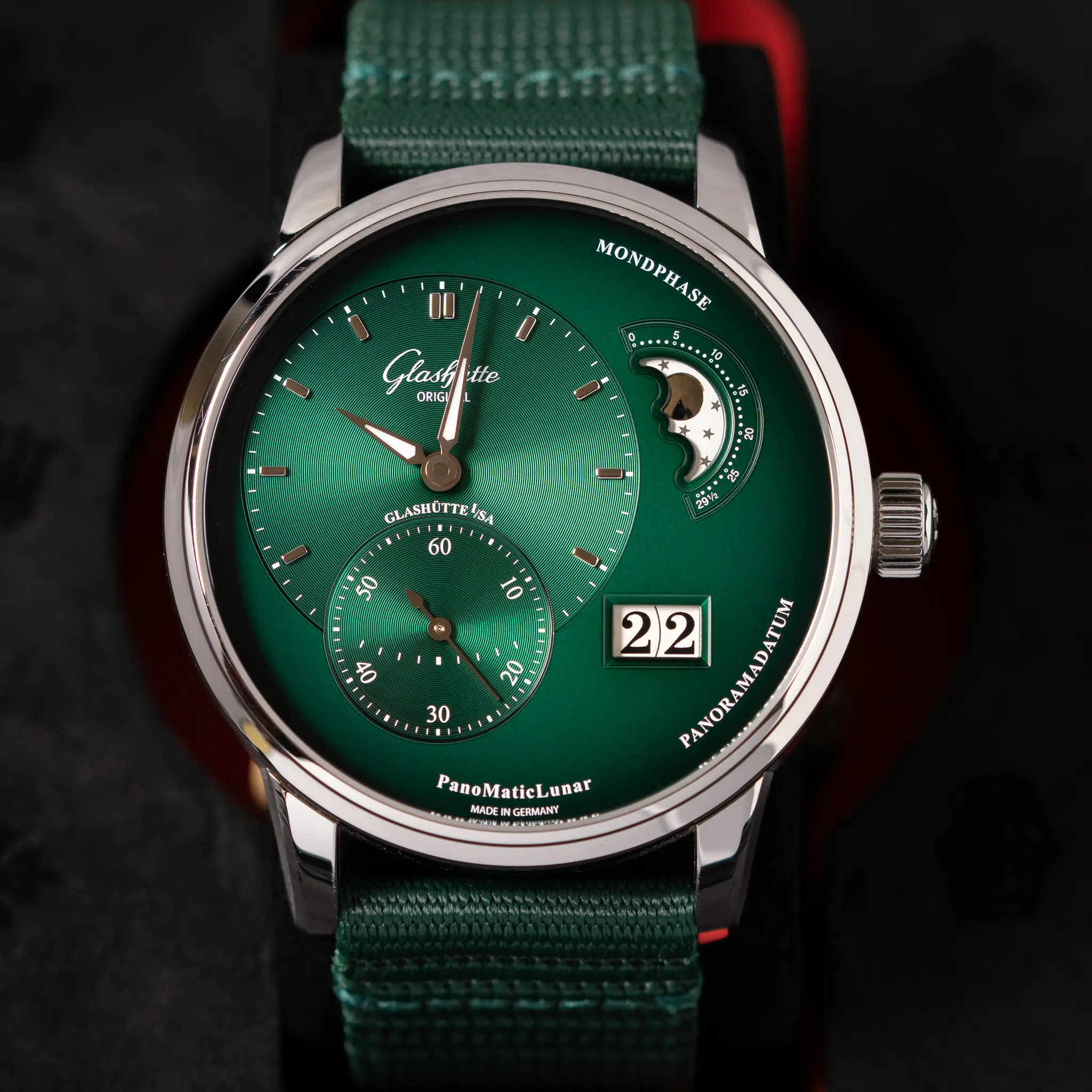 2021 Glashutte Panomatic Lunar Green Dial, Ref. 1–90–02–13–32-62 1 2021 Glashutte Panomatic Lunar Green Dial, Ref. 1–90–02–13–32-62