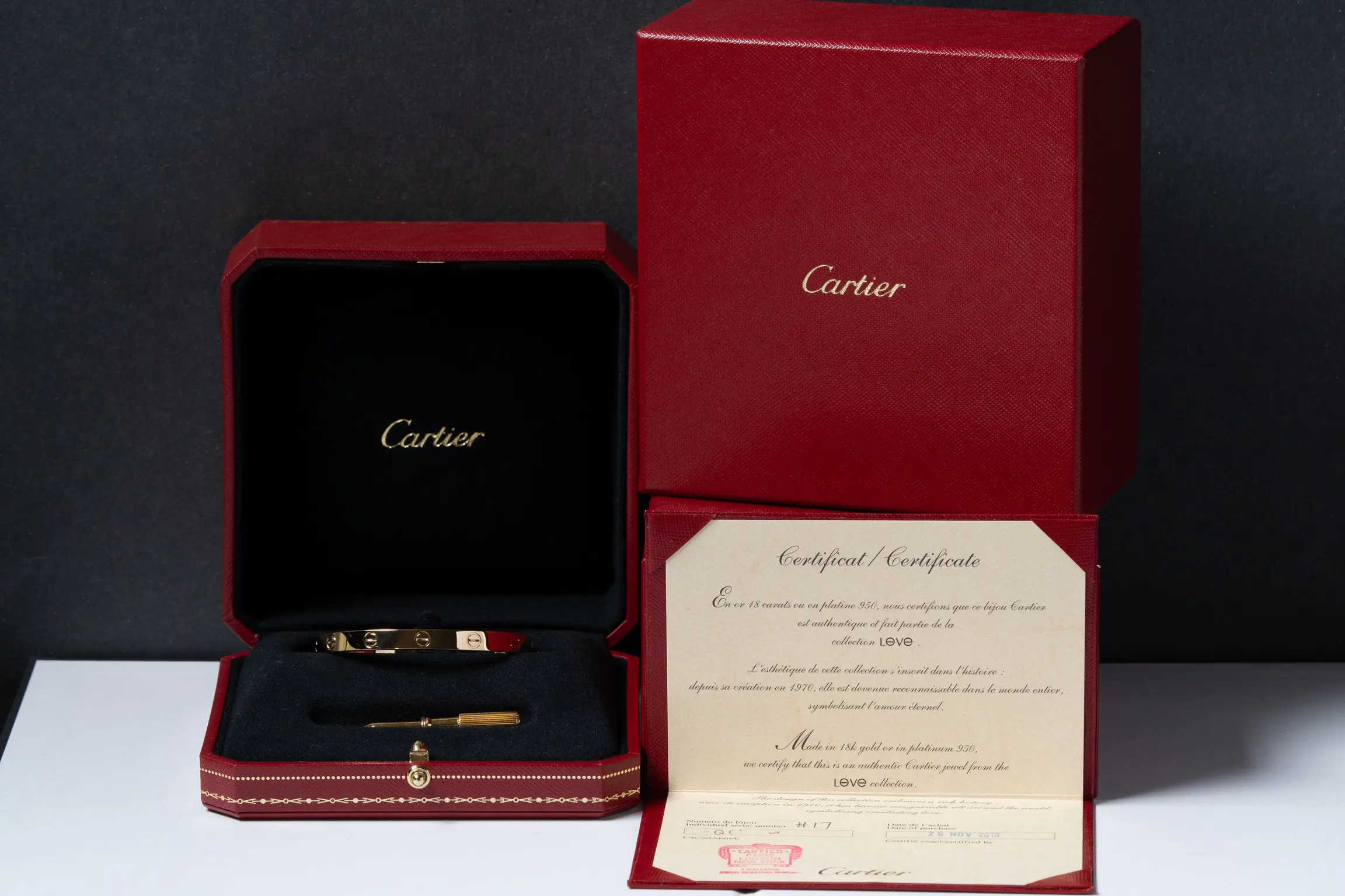 2018 Cartier Love Bracelet Classic Model Size 17cm 2 2018 Cartier Love Bracelet Classic Model Size 17cm - Image 2