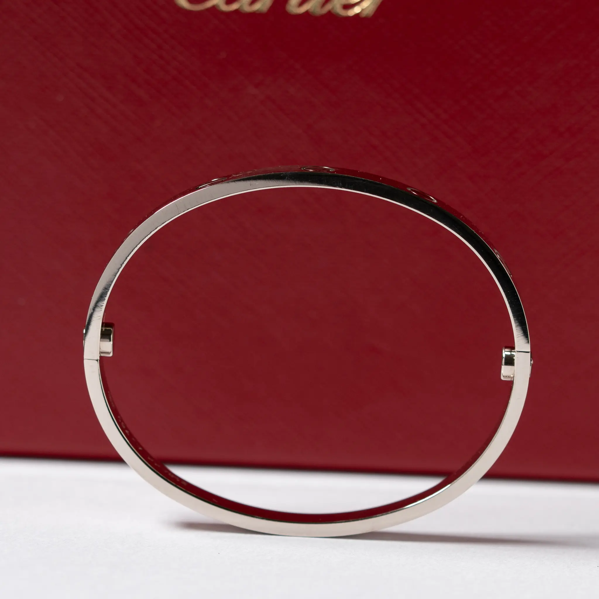 2024 Cartier Love Bracelet White Gold Classic Model Size 16cm 6 2024 Cartier Love Bracelet White Gold Classic Model Size 16cm - Image 6