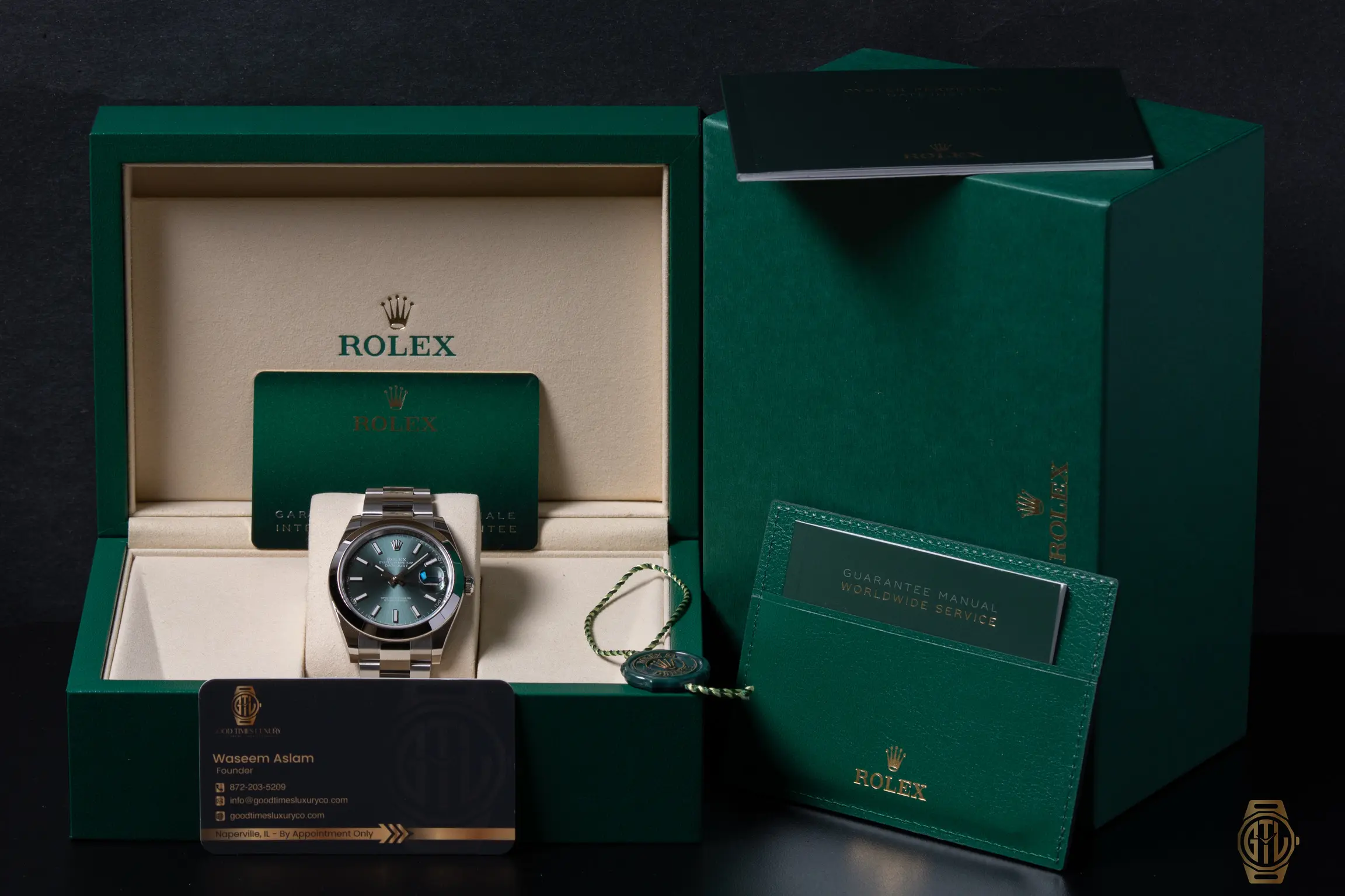 2026 Rolex Datejust 41mm Green Dial Oyster Bracelet Reference 126300 10 2026 Rolex Datejust 41mm Green Dial Oyster Bracelet Reference 126300 - Image 10