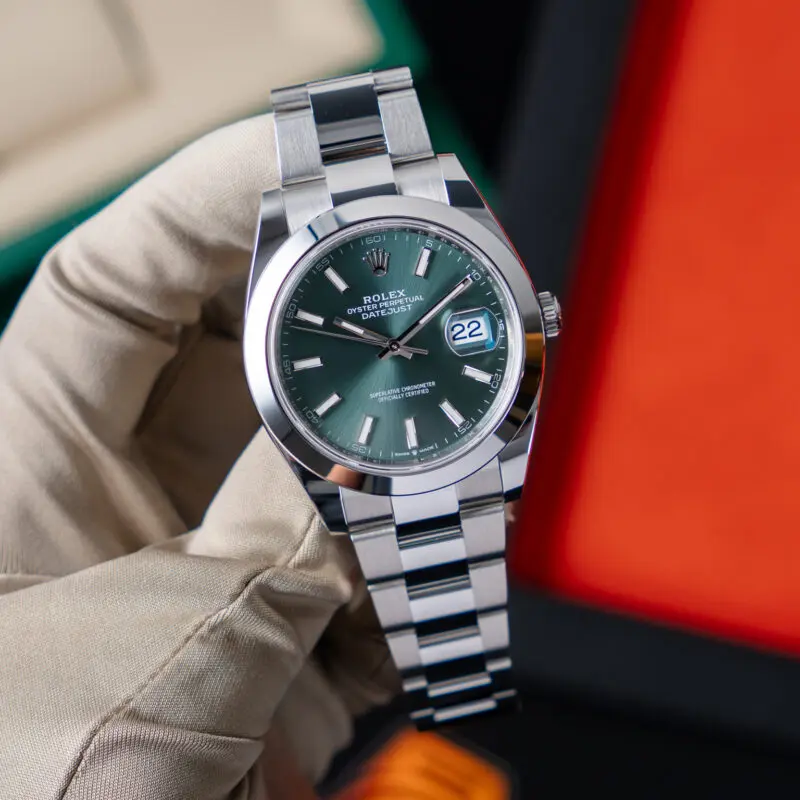 2026 Rolex Datejust 41mm Green Dial Oyster Bracelet Reference 126300