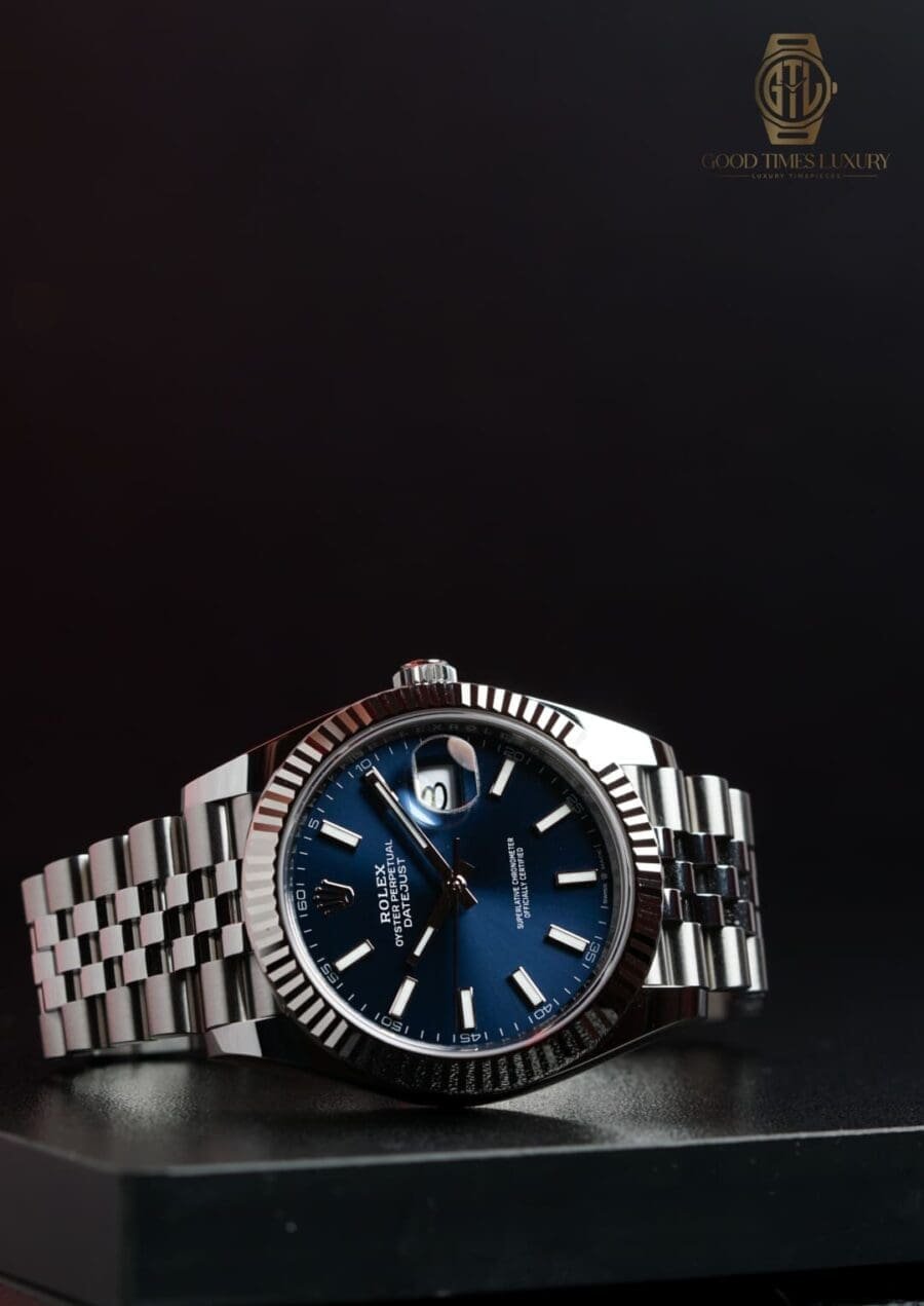 Rolex Datejust 41mm Blue Dial Fluted WG Bezel Jubilee Bracelet, photo 3 of 8