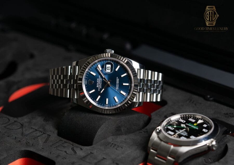 Rolex Datejust 41mm Blue Dial Fluted WG Bezel Jubilee Bracelet, photo 4 of 8