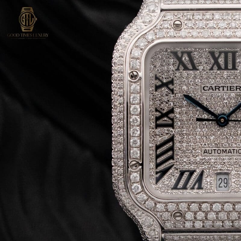 Cartier Santos Large Natural Diamonds WSSA0018, photo 3 of 11