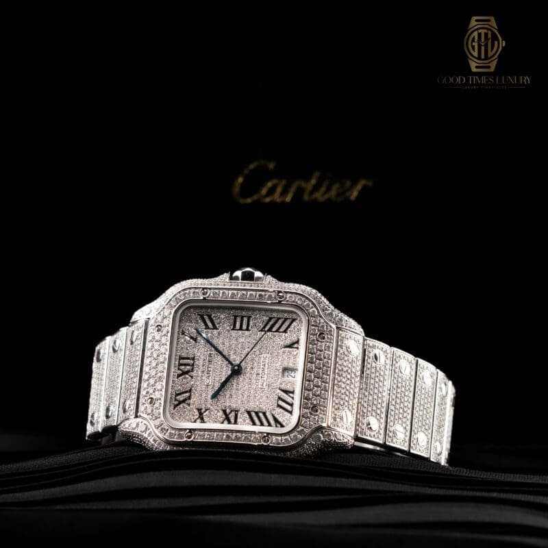 Cartier Santos Large Natural Diamonds WSSA0018, photo 2 of 11
