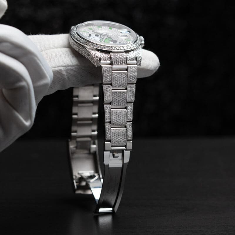2021 Rolex Datejust 41mm Custom Diamonds Monopoly Dial Ref.126300, photo 8 of 12