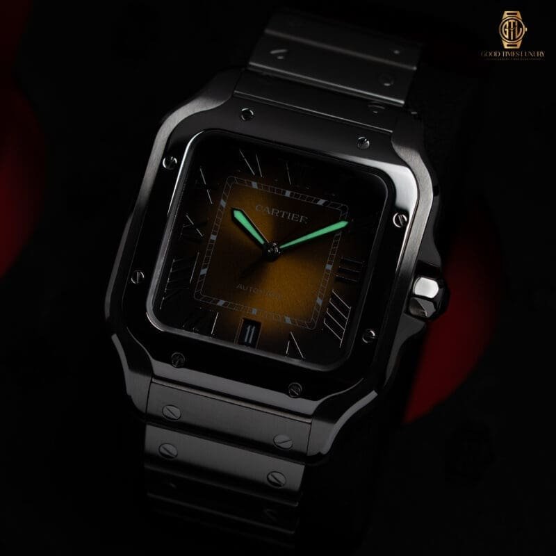 2024 Cartier Santos Large ‘Tiger Eye’ WSSA0064, photo 2 of 8
