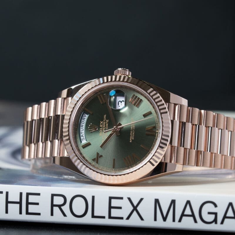 2025 Rolex Day-Date 40mm EveRose Gold Olive Dial Ref.228235, photo 2 of 4