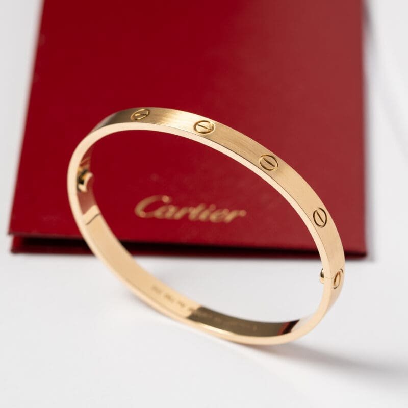 Cartier Love Bracelet Classic Brushed Yellow Gold 19cm