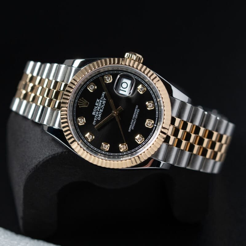 Rolex Datejust 36mm Two Tone Black Diamond Dial Jubilee Bracelet Reference 126233, photo 2 of 8