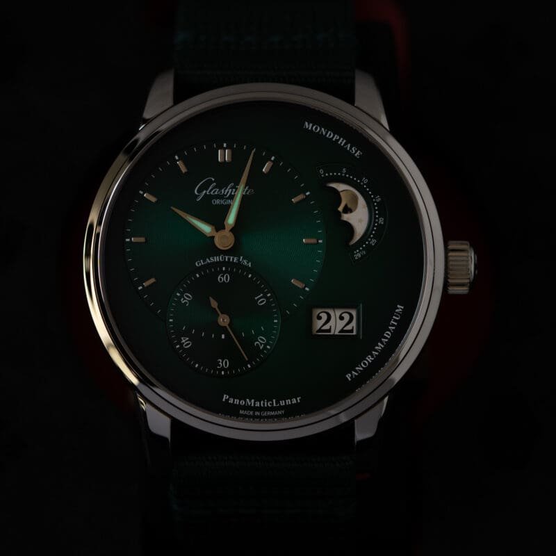 2021 Glashutte Panomatic Lunar Green Dial, Ref. 1–90–02–13–32-62, photo 2 of 13