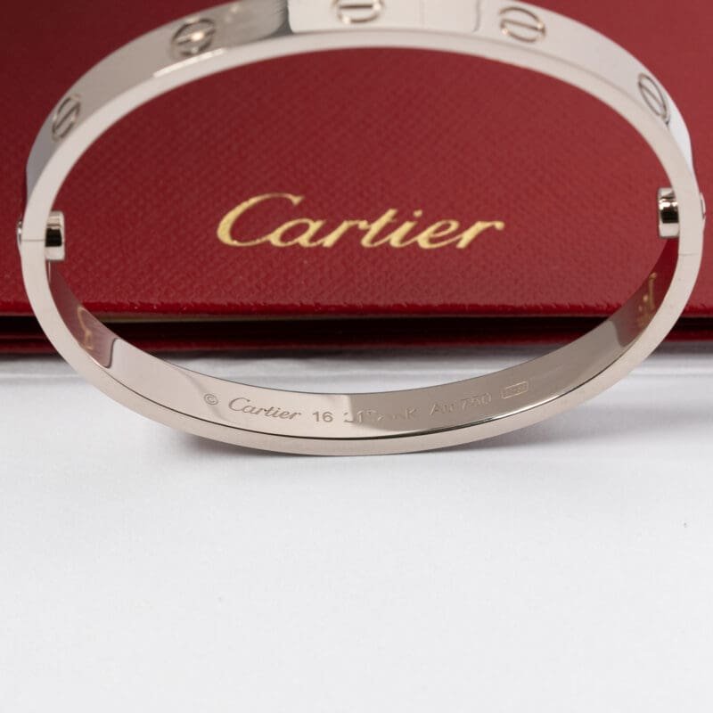 2024 Cartier Love Bracelet White Gold Classic Model Size 16cm, photo 2 of 7