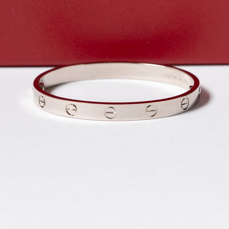 2024 Cartier Love Bracelet White Gold Classic Model Size 16cm, photo 5 of 7