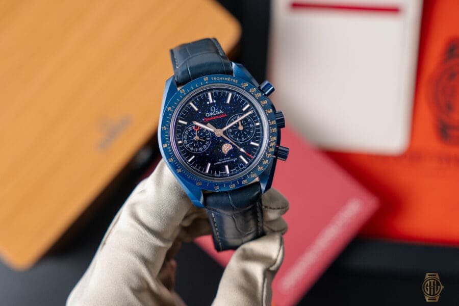 2022 Omega SpeedMaster Moon Phase Aventurine Dial, photo 3 of 11