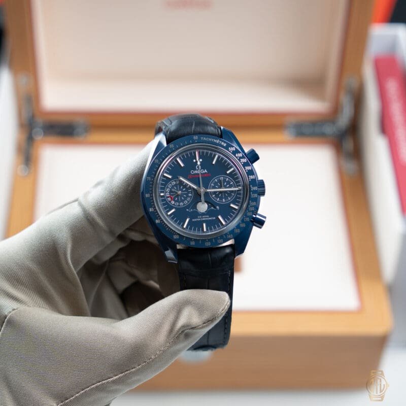 2023 Omega Speedmaster Moonphase Blue Side of The Moon 44mm Blue Ceramic Dial Reference: 304.93.44.52.03.001, photo 9 of 10